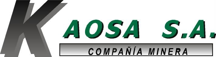 Logotipo de KAOSA S.A., compañía minera especializada en la producción y purificación de materia prima para cristalería y cerámica